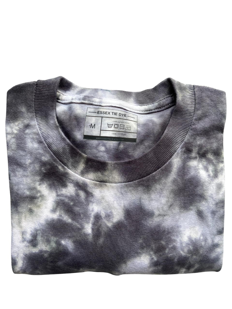 Black 2 Tone Scrunch Tie Dye T-Shirt, Adult, Youth, Unisex, XS, S, M, L, XL, 2XL, 3XL, 4XL, 5XL, Dyed in the UK, Gift