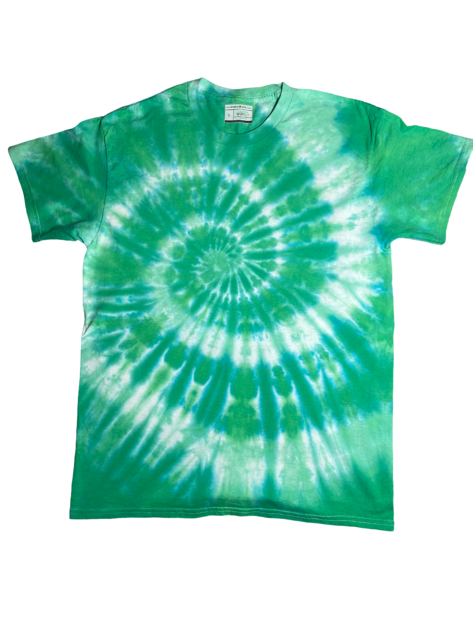 Bright Green 2 Tone Spiral Tie Dye T-Shirt, Adult, Youth, Unisex XS, S, M, L, XL, 2XL, 3XL, 4XL, 5XL, Dyed in the UK, Gift
