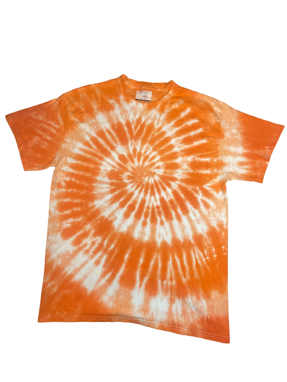 Deep Orange 2 Tone Spiral Tie Dye T-Shirt, Adult, Youth, Unisex XS, S, M, L, XL, 2XL, 3XL, 4XL, 5XL, Dyed in the UK, Gift