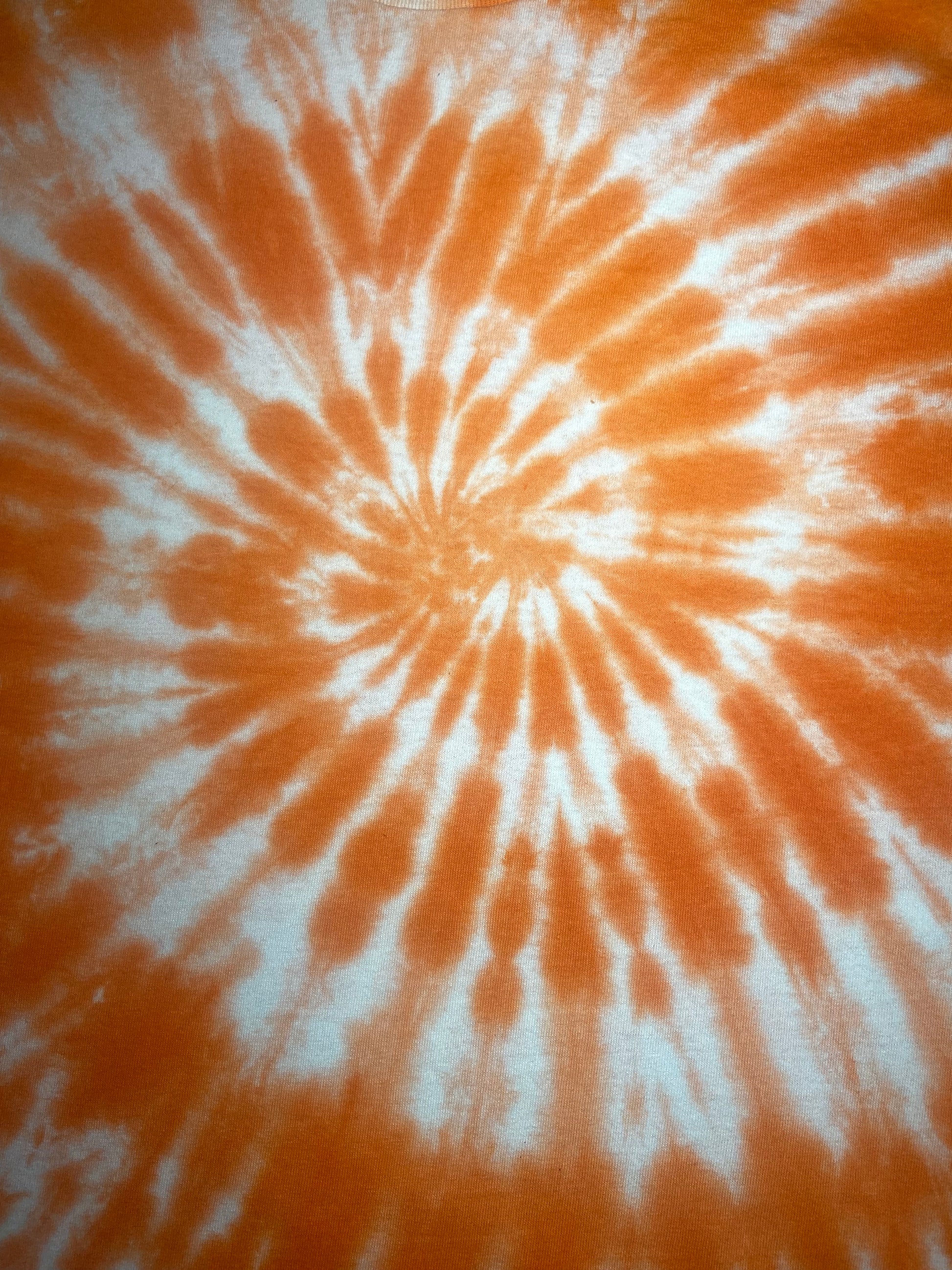 Deep Orange 2 Tone Spiral Tie Dye T-Shirt, Adult, Youth, Unisex XS, S, M, L, XL, 2XL, 3XL, 4XL, 5XL, Dyed in the UK, Gift