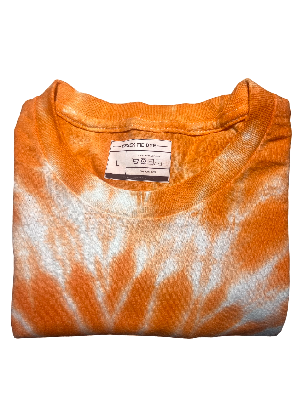 Deep Orange 2 Tone Spiral Tie Dye T-Shirt, Adult, Youth, Unisex XS, S, M, L, XL, 2XL, 3XL, 4XL, 5XL, Dyed in the UK, Gift