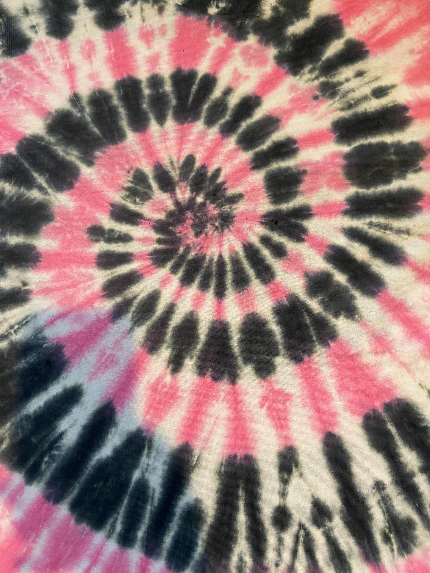 Black and Pink Spiral Tie Dye T-Shirt, Adult, Youth, Unisex, XS, S, M, L, XL, 2XL, 3XL, 4XL, 5XL, Dyed in the UK, Gift