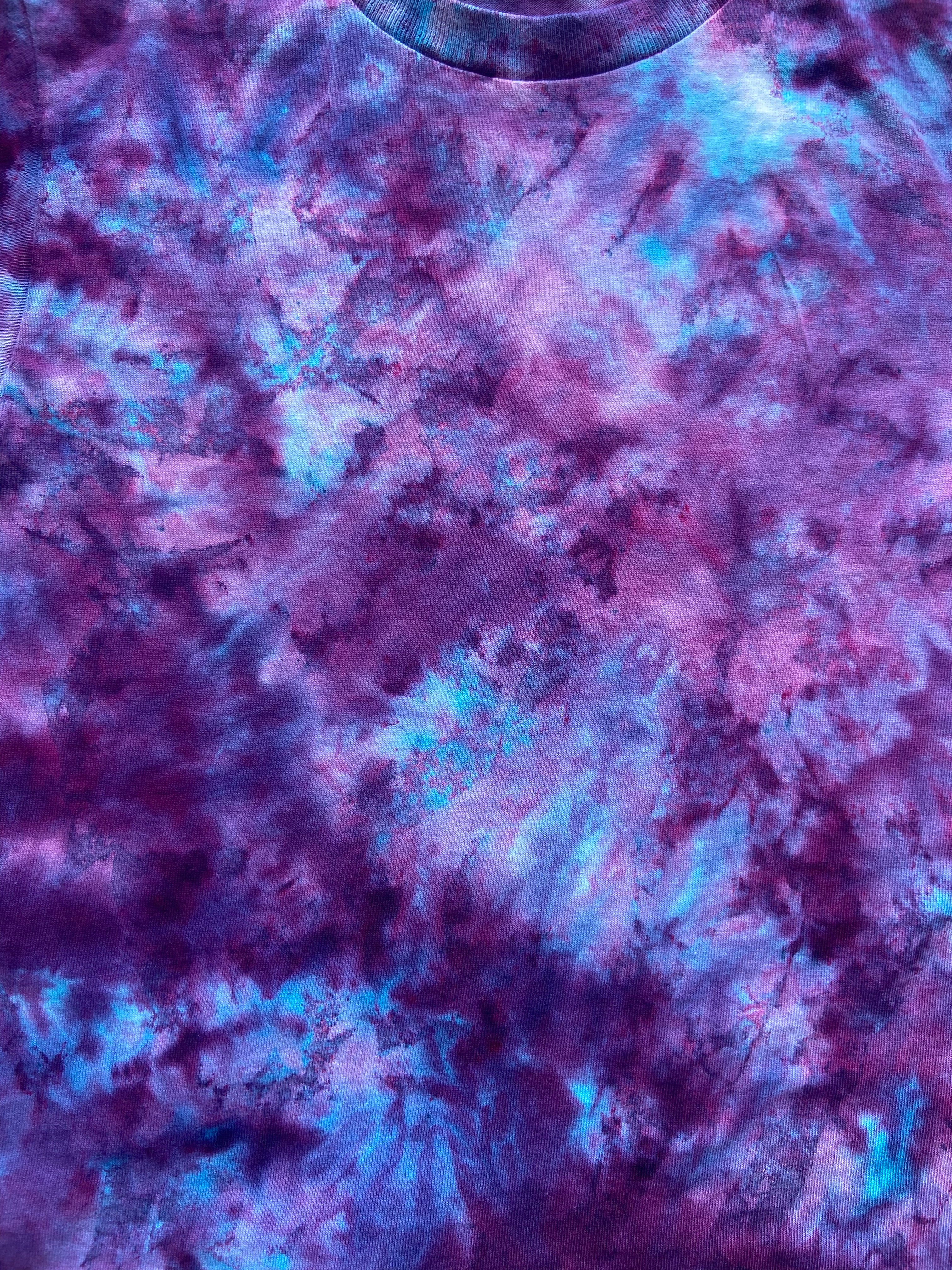 Close-up of a purple and blue marbled surface