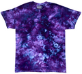 Power Berry Ice Scrunch tie dye T-shirt in deep purple, berry and blue tones, individually hand dyed in the UK.