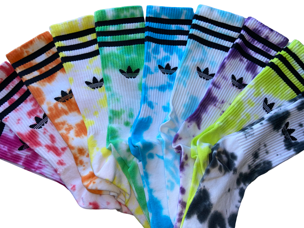 Tie Dye Adidas High Crew Socks