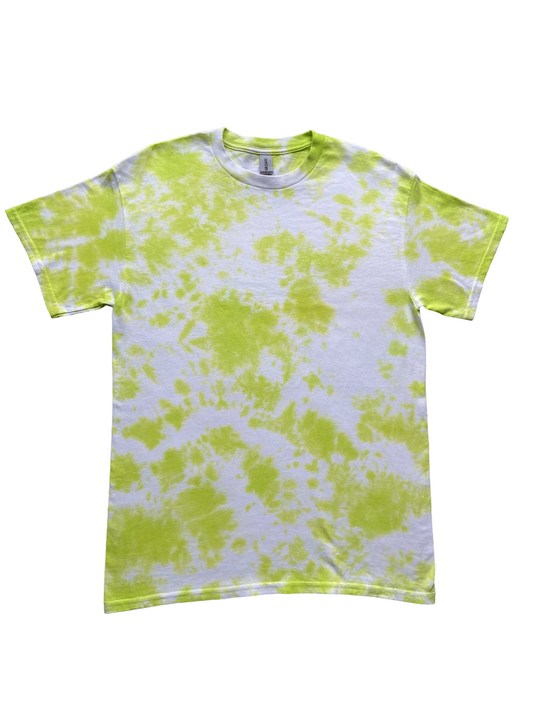 Lime Pop Scrunch Tie Dye T-Shirt, Adult, Unisex, S, M, L, XL, 2XL, 3XL, 4XL, 5XL, Dyed in the UK, Gift