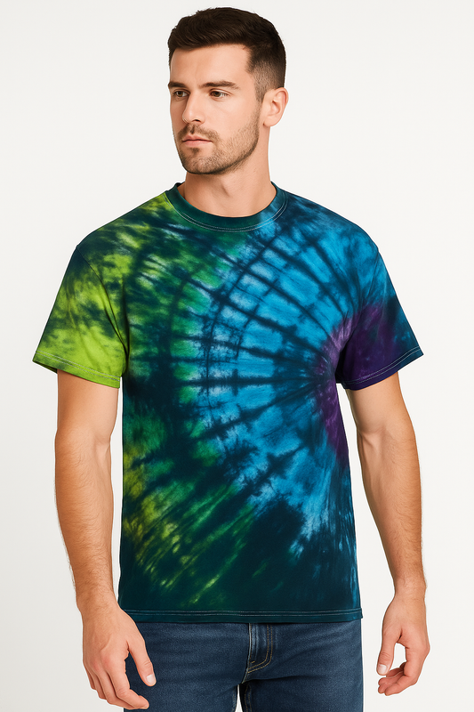 Opal Star Tie Dye T-Shirt, Adult, Youth, XS, S, M, L, XL, 2XL, 3XL, 4XL, 5XL, Dyed in the UK, Gift