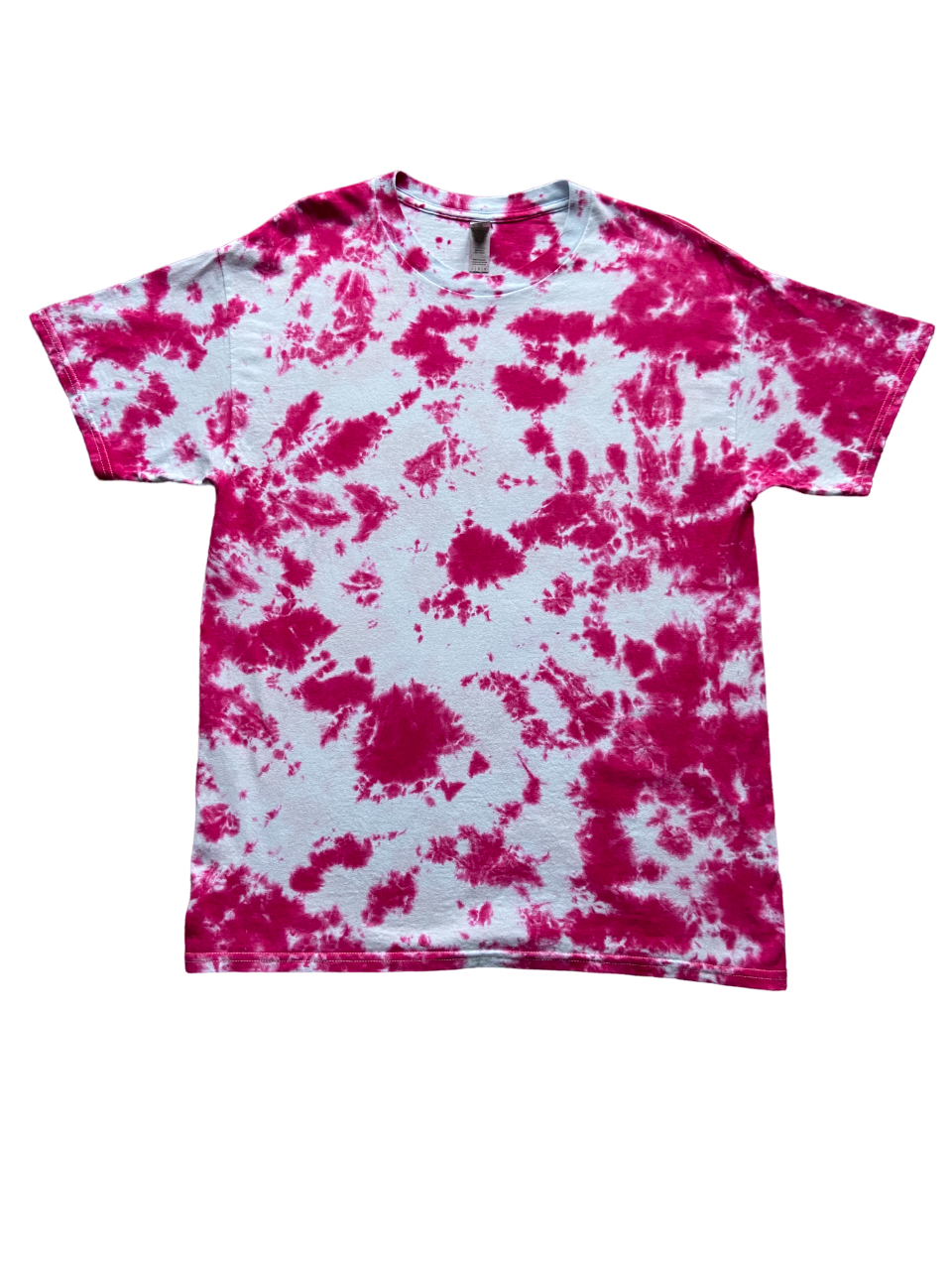 Fuchsia Red Scrunch Tie Dye T-Shirt, Adult, Youth,Unisex, XS, S, M, L, XL, 2XL, 3XL, 4XL, 5XL, Dyed in the UK, Gift